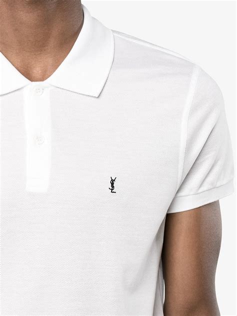 ysl white polo|yves saint laurent polo shirt.